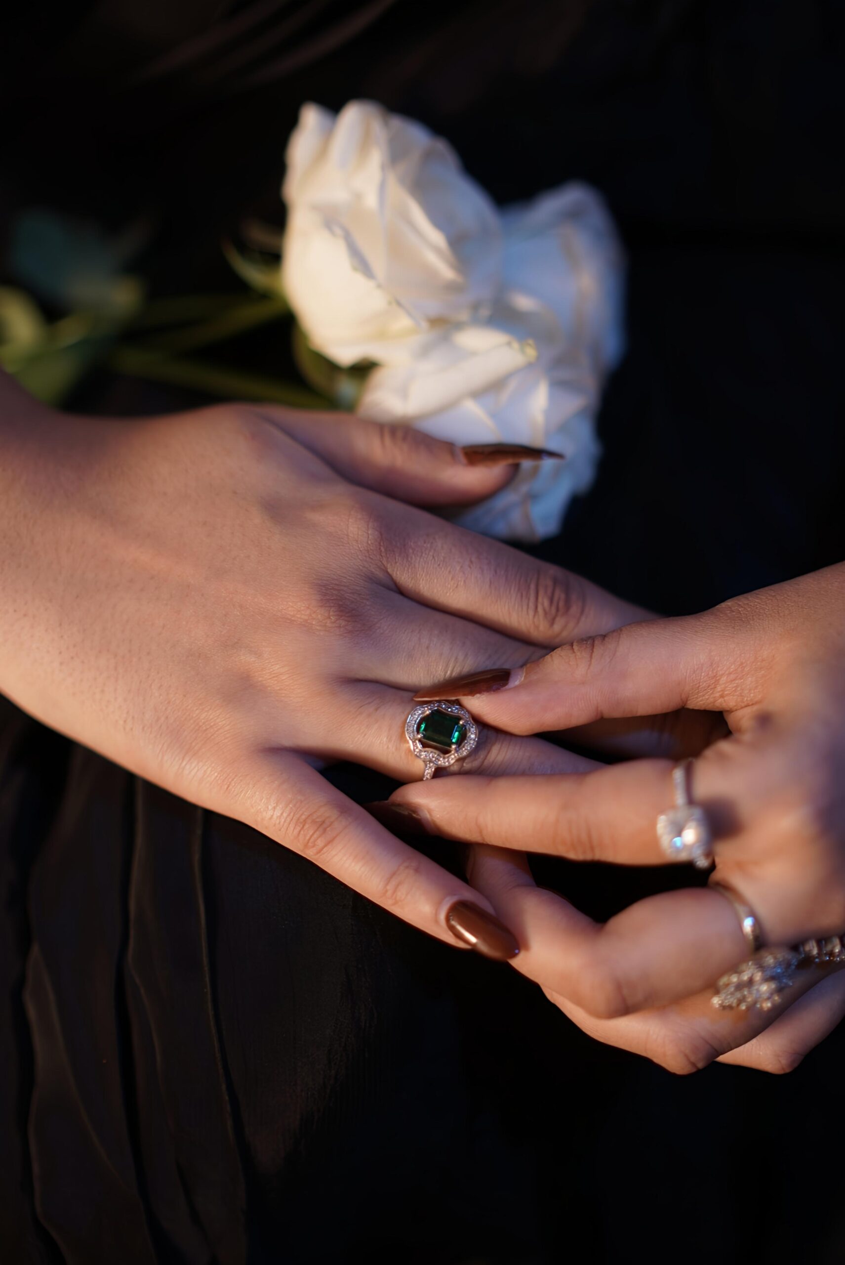 Heavy weight green ring